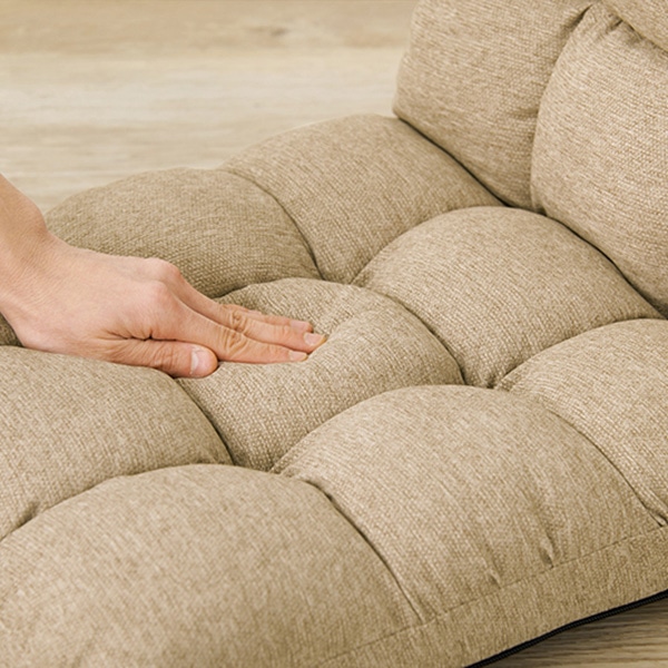 萩原 座椅子 14段階リクライニング 2個セット ベージュ LZ-4989SBE-2S 1セット(ご注文単位1セット)【直送品】