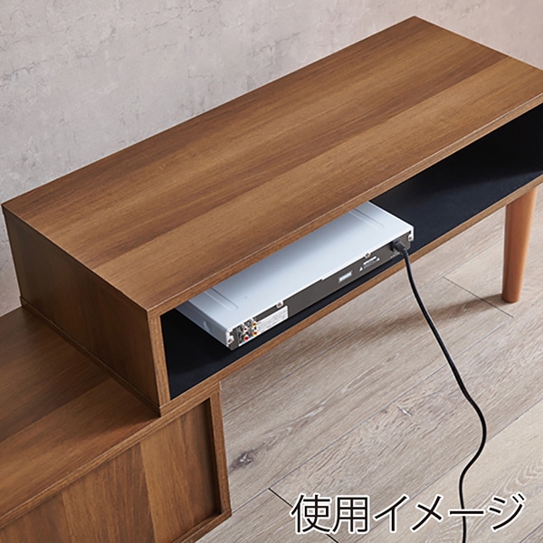 萩原 伸縮式テレビ台 ブラウン×ブラック VTV-7260BR 1台(ご注文単位1台)【直送品】