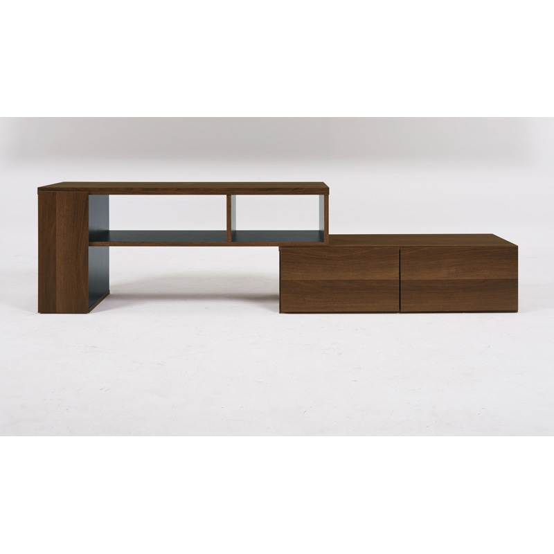 萩原 伸縮式テレビ台 ブラウン×ブラック VTV-7261BR 1台(ご注文単位1台)【直送品】