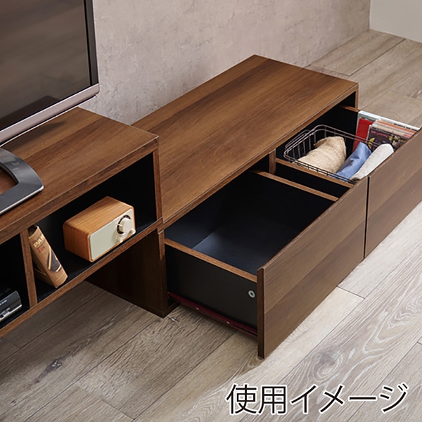 萩原 伸縮式テレビ台 ブラウン×ブラック VTV-7261BR 1台(ご注文単位1台)【直送品】
