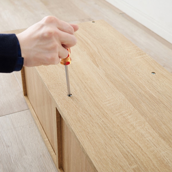 萩原 伸縮式テレビ台 ナチュラル×ホワイト VTV-7261NA 1台(ご注文単位1台)【直送品】