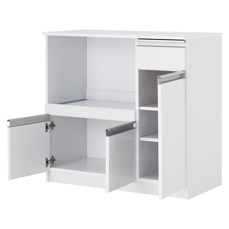 萩原 キッチンカウンター 幅89cm ホワイト VKC-7150WH 1台(ご注文単位1台)【直送品】