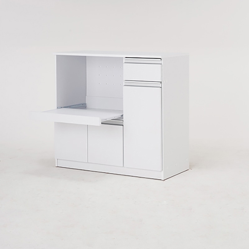 萩原 キッチンカウンター 幅89cm ホワイト VKC-7150WH 1台(ご注文単位1台)【直送品】