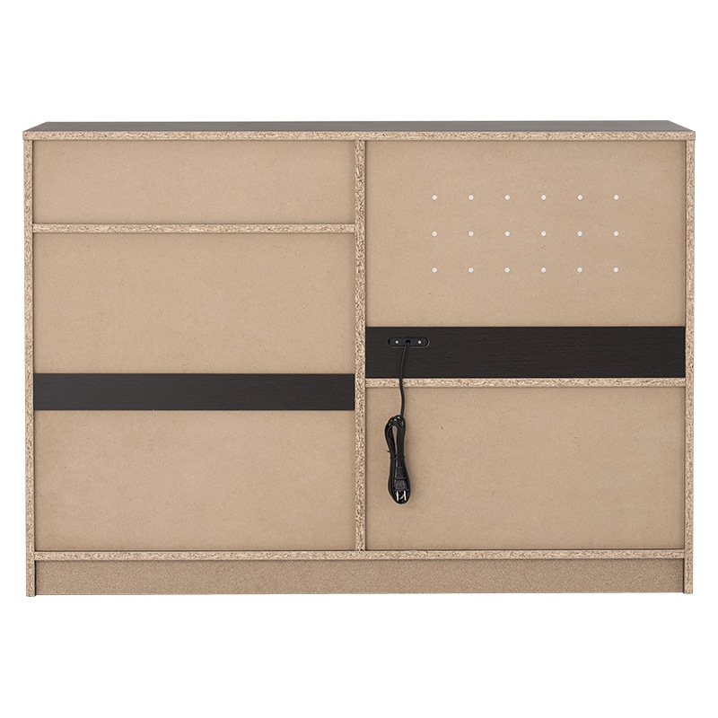 萩原 キッチンカウンター 幅118cm ダークブラウン VKC-7151DBR 1台(ご注文単位1台)【直送品】