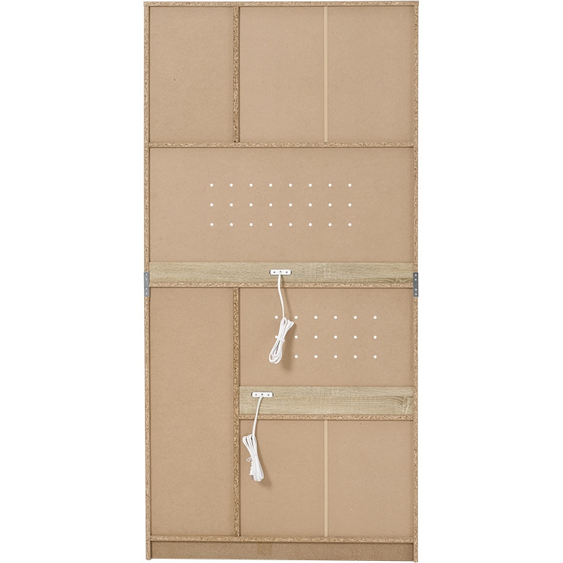 萩原 キッチンボード ハイタイプ 幅89cm ナチュラル VHR-7154NA 1台(ご注文単位1台)【直送品】