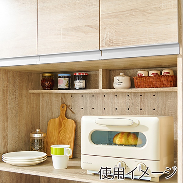 萩原 キッチンボード ハイタイプ 幅89cm ナチュラル VHR-7154NA 1台(ご注文単位1台)【直送品】