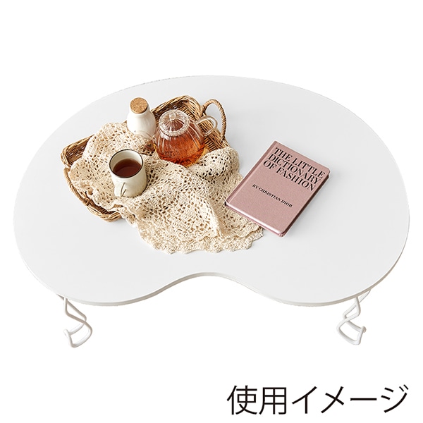 萩原 テーブル ホワイト MT-6639WH 1台（ご注文単位1台）【直送品】