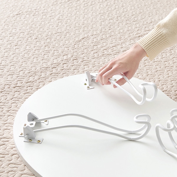 萩原 テーブル ホワイト MT-6639WH 1台（ご注文単位1台）【直送品】