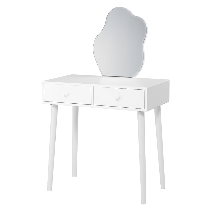 萩原 ドレッサー スツール付 ホワイト MD-6737WH 1台(ご注文単位1台)【直送品】