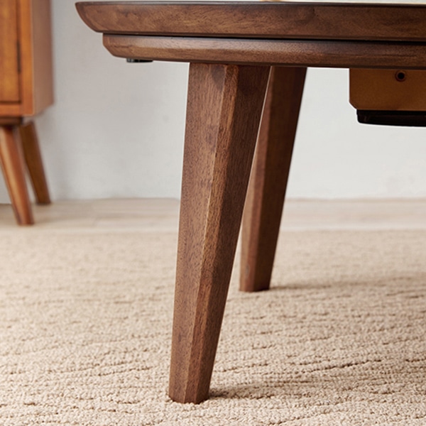 萩原 リビングこたつ 円形 直径105cm ウォルナット クライス105WN 1台(ご注文単位1台)【直送品】