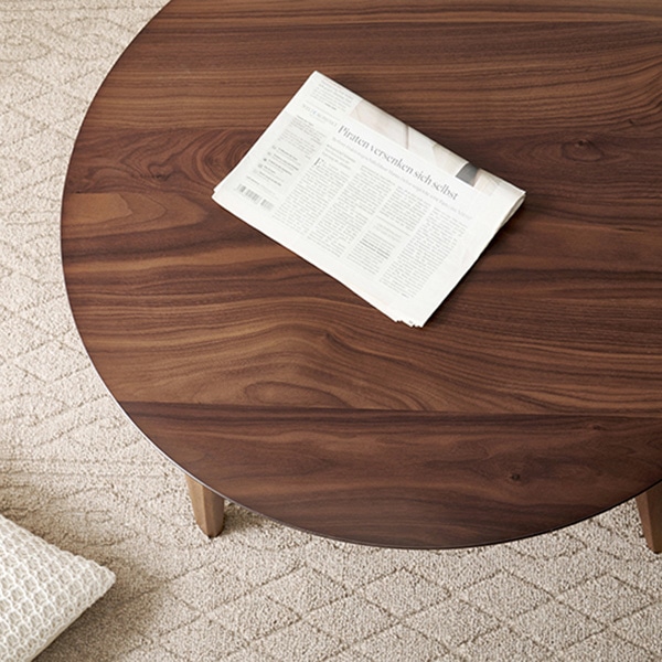 萩原 リビングこたつ 円形 直径105cm ウォルナット クライス105WN 1台(ご注文単位1台)【直送品】