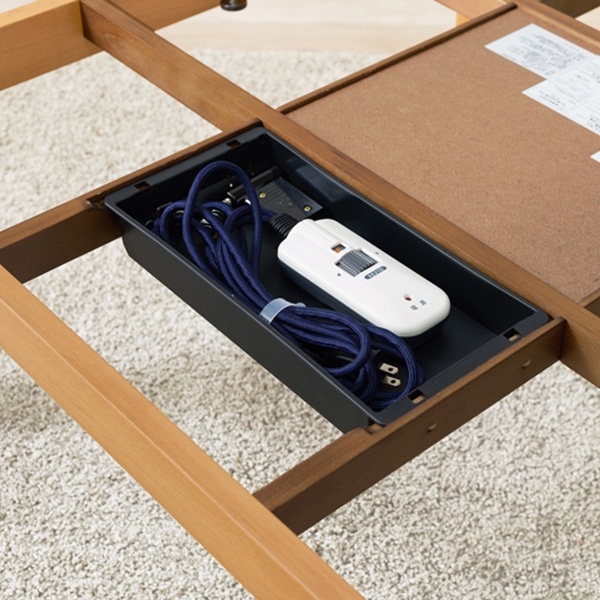 萩原 リビングこたつ ロータイプ 90×90cm ナチュラル シェルタK90NA-L 1台(ご注文単位1台)【直送品】