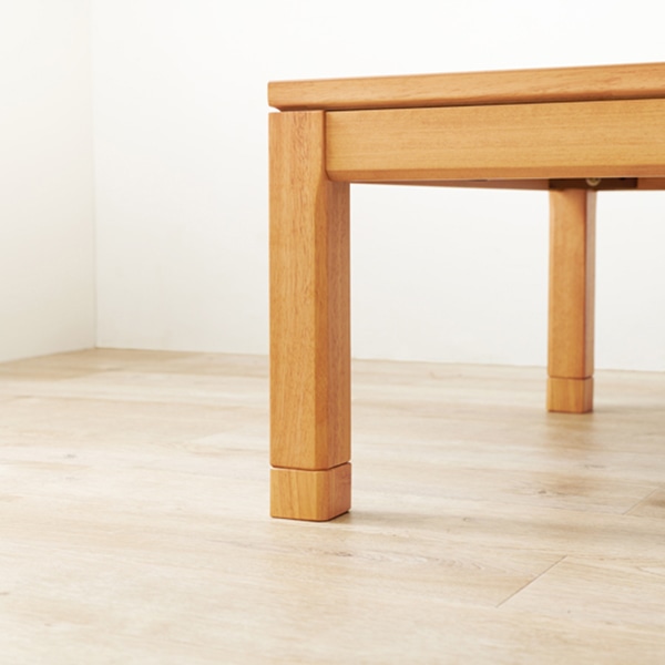 萩原 リビングこたつ ロータイプ 90×90cm ナチュラル シェルタK90NA-L 1台(ご注文単位1台)【直送品】