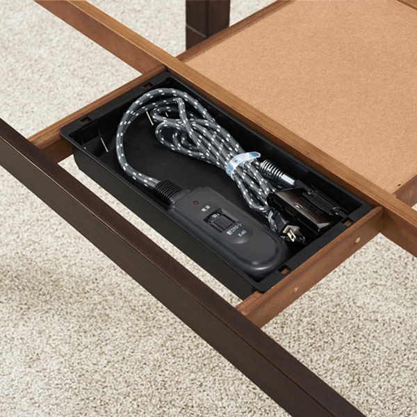 萩原 リビングこたつ ロータイプ 150×85cm ブラウン シェルタK150L 1台(ご注文単位1台)【直送品】