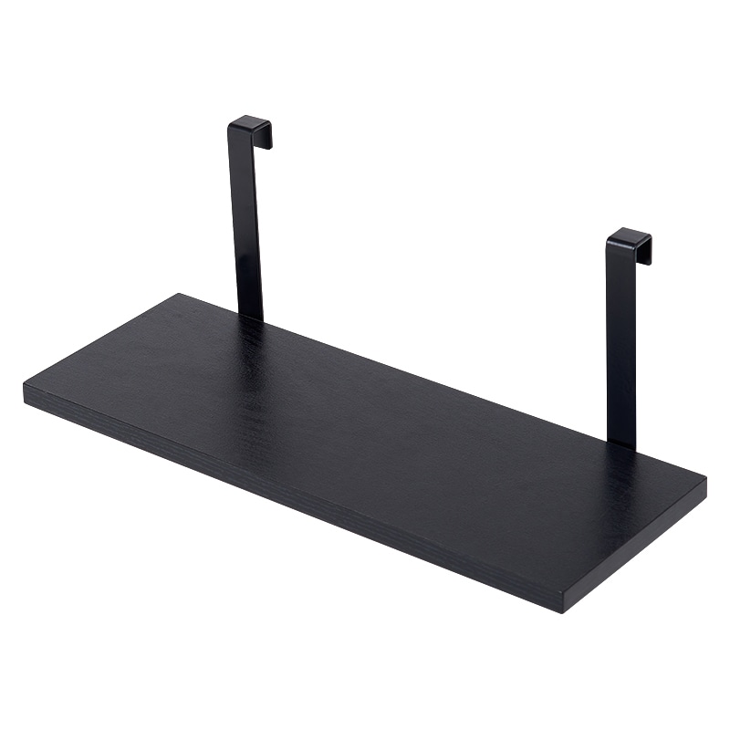 萩原 突っ張り式ウォールラック 追加棚 幅40cm 2枚組 ブラック×ブラック KTR-3142-T40BK 1セット(ご注文単位1セット)【直送品】