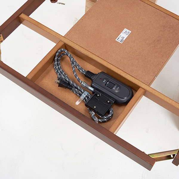 萩原 ウェイブ リビングこたつ 120×80cm ハニーブラウン ウェイブK-120 1台(ご注文単位1台)【直送品】