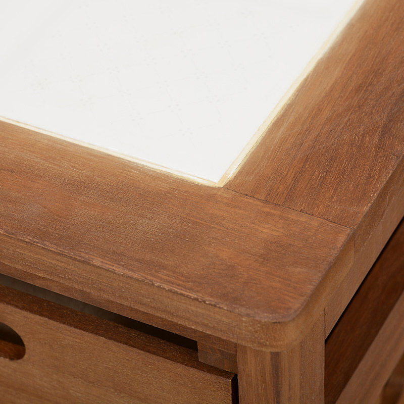 萩原 キッチンストッカー 4段 ライトブラウン MUD-6606LBR 1台(ご注文単位1台)【直送品】