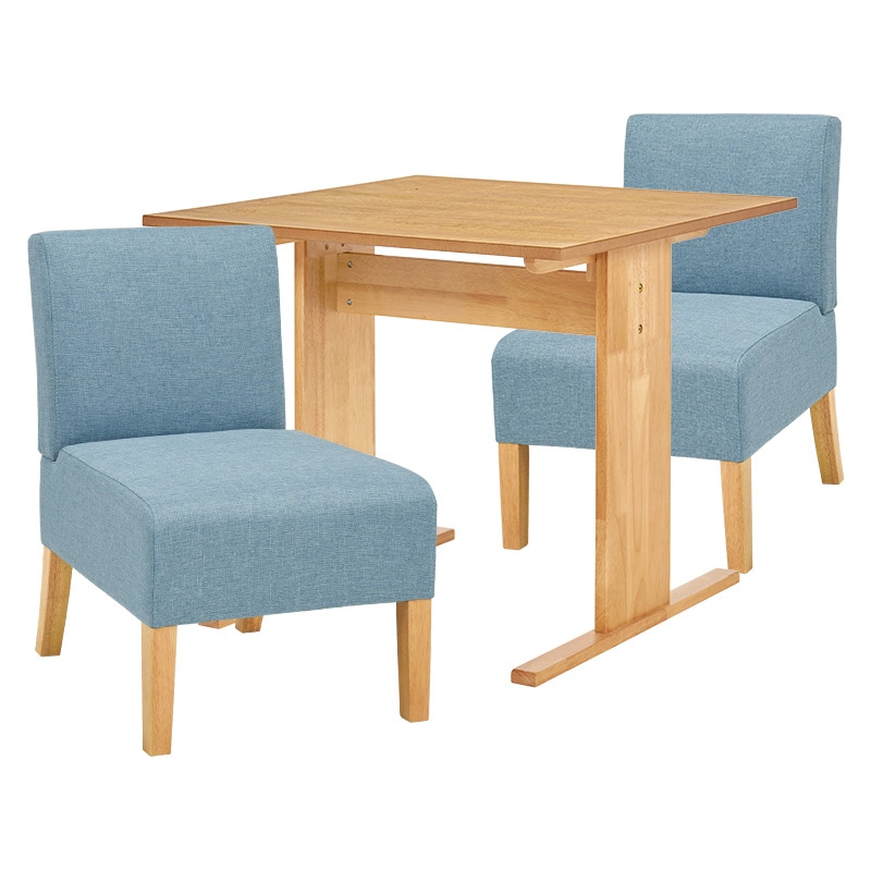 萩原 ダイニングテーブル3点セット チェア×2 ブルー SH-8639NA-BL-3S 1セット(ご注文単位1セット)【直送品】