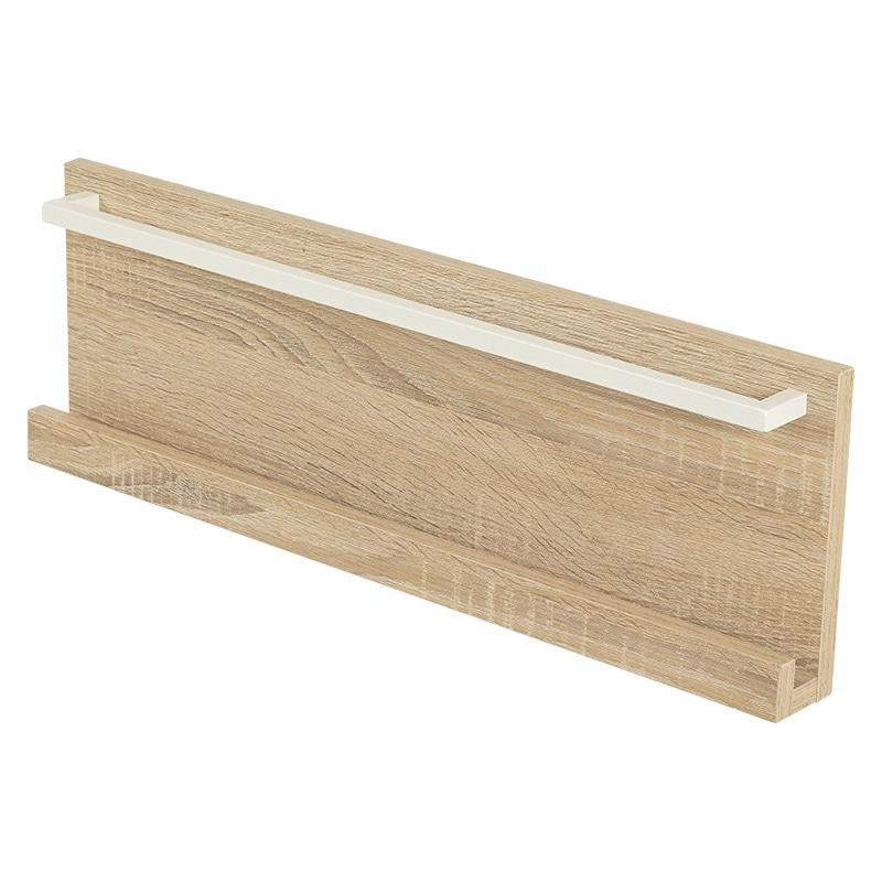 萩原 突っ張り式マガジンラック 幅60cm ナチュラル×ホワイト KTR-3177NW 1台(ご注文単位1台)【直送品】