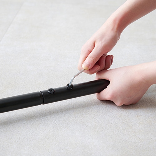 萩原 伸縮式突っ張りハンガーラック ブラウン×ブラック KTR-3141BB 1台(ご注文単位1台)【直送品】