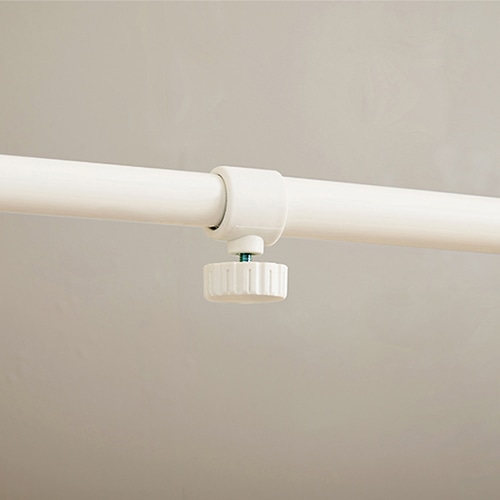 萩原 伸縮式突っ張りハンガーラック ナチュラル×ホワイト KTR-3141NW 1台(ご注文単位1台)【直送品】