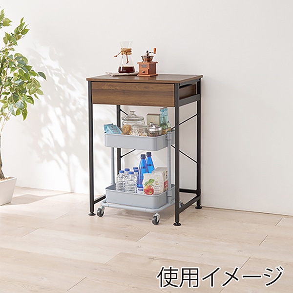 萩原 ごみ箱上ラック 幅60.5cm ブラウン KR-3770BR 1台(ご注文単位1台)【直送品】