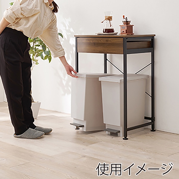 萩原 ごみ箱上ラック 幅60.5cm ブラウン KR-3770BR 1台(ご注文単位1台)【直送品】