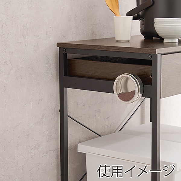 萩原 ごみ箱上ラック　幅60.5cm ダークブラウン KR-3770DBR 1台（ご注文単位1台）【直送品】