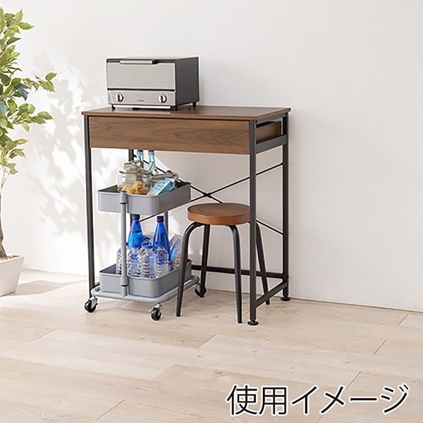 萩原 ごみ箱上ラック　幅80.5cm ブラウン KR-3771BR 1台（ご注文単位1台）【直送品】