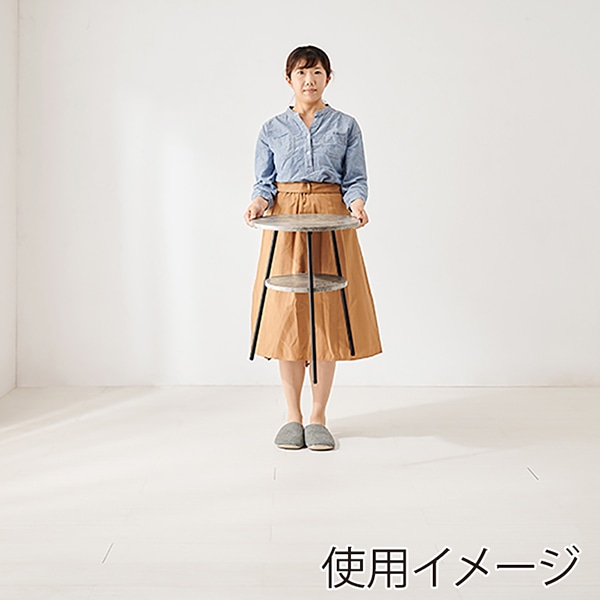 萩原 サイドテーブル 幅43cm マーブルグレー LST-4663MGY 1台(ご注文単位1台)【直送品】