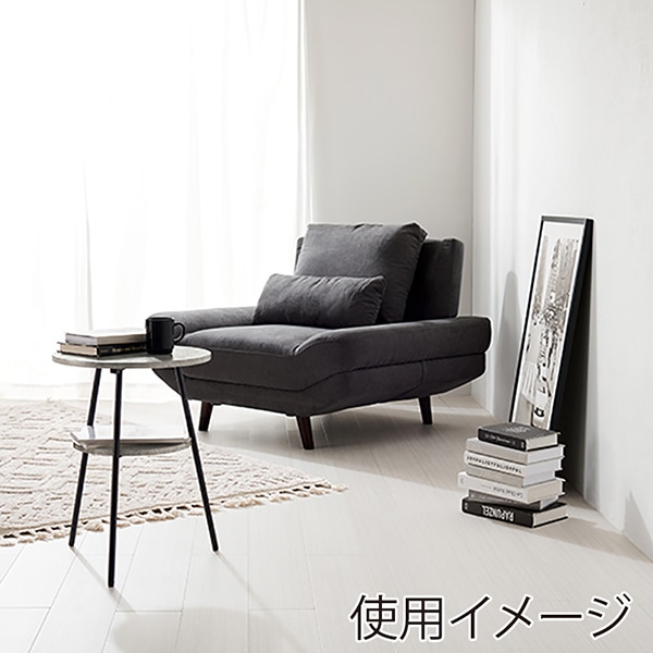 萩原 サイドテーブル 幅43cm マーブルグレー LST-4663MGY 1台(ご注文単位1台)【直送品】