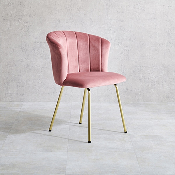 萩原 ベロア調チェア 幅57cm ディープピンク LC-4765DPI 1台(ご注文単位1台)【直送品】