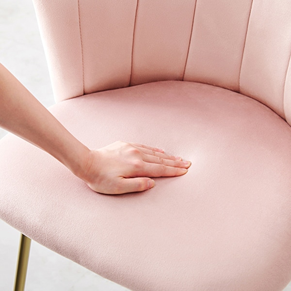 萩原 ベロア調チェア 幅57cm ピンク LC-4765PI 1台(ご注文単位1台)【直送品】