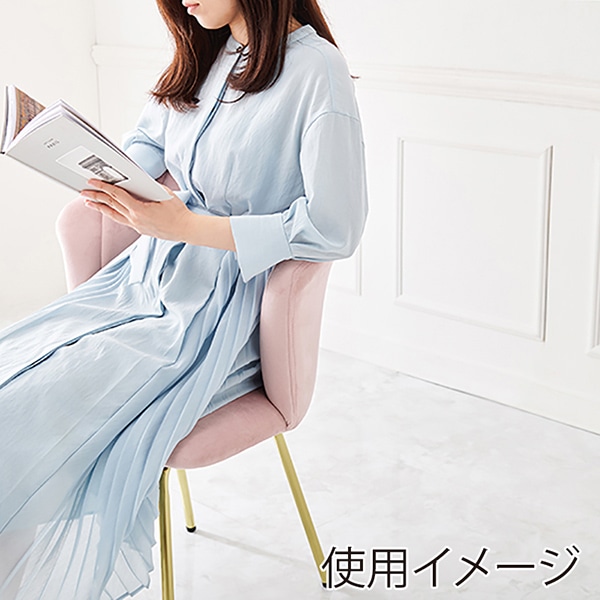 萩原 ベロア調チェア 幅57cm ピンク LC-4765PI 1台(ご注文単位1台)【直送品】