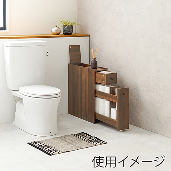 萩原 トイレラック ブラウン MTR-6227DBR 1台(ご注文単位1台)【直送品】