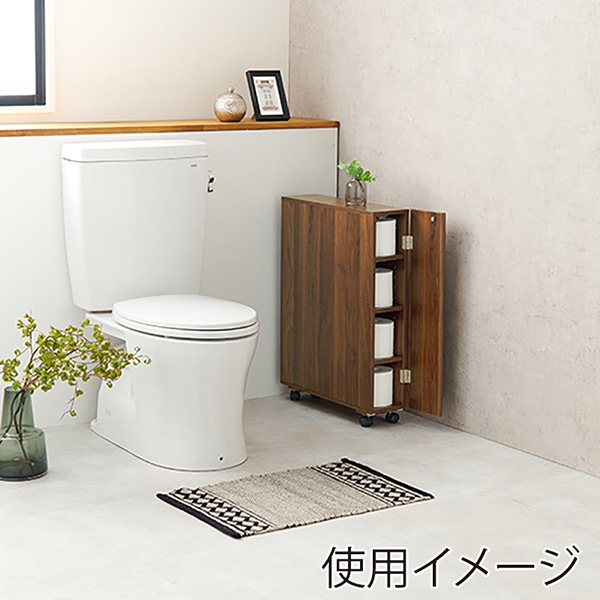 萩原 トイレラック ブラウン MTR-6228DBR 1台(ご注文単位1台)【直送品】