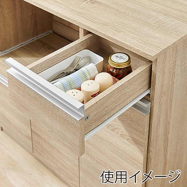 萩原 伸縮式キッチンカウンターセット　幅89cm ナチュラル VKC-7150NAOS 1台（ご注文単位1台）【直送品】