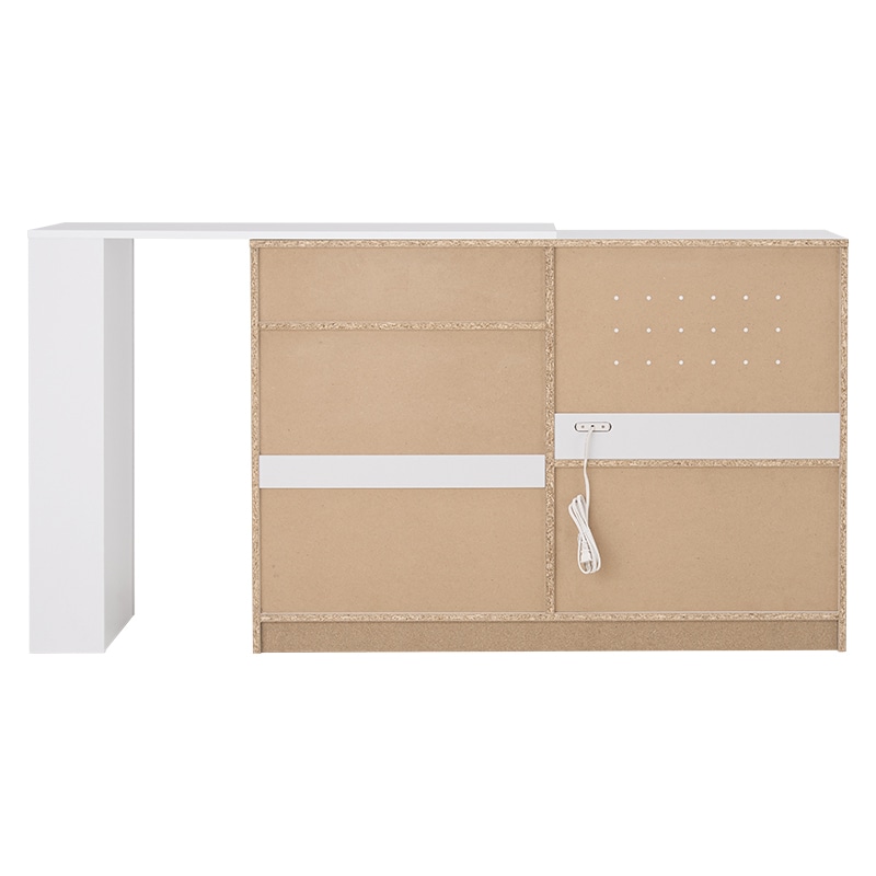 萩原 伸縮式キッチンカウンターセット　幅118cm ホワイト VKC-7151WHOS 1台（ご注文単位1台）【直送品】