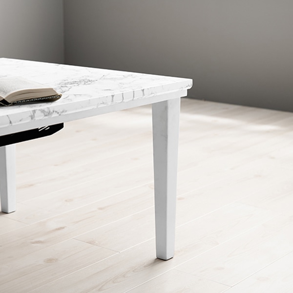 萩原 アルラ 大理石柄こたつ 75×60cm マーブルホワイト アルラ7560MWH 1台(ご注文単位1台)【直送品】