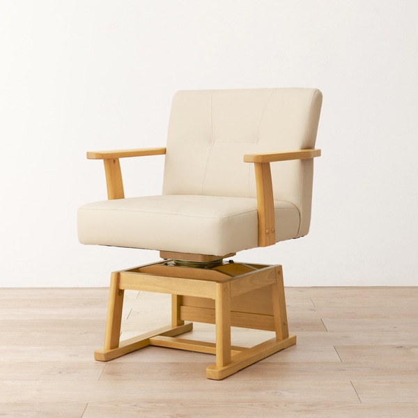 萩原 回転式こたつチェア ナチュラル KC-7589NA 1台(ご注文単位1台)【直送品】