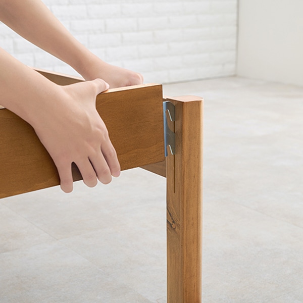 萩原 すのこベッド 組立簡単 セミダブル ライトブラウン MB-5145SDLBR 1台(ご注文単位1台)【直送品】