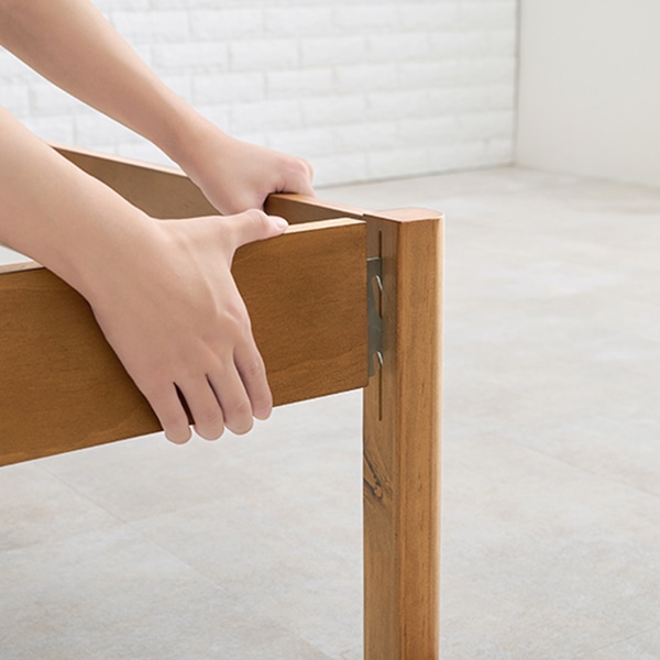 萩原 すのこベッド 組立簡単 セミダブル ライトブラウン MB-5145SDLBR 1台(ご注文単位1台)【直送品】