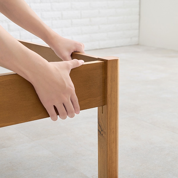 萩原 すのこベッド 組立簡単 セミダブル ライトブラウン MB-5145SDLBR 1台(ご注文単位1台)【直送品】