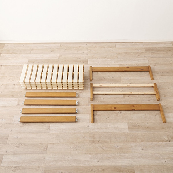 萩原 すのこベッド 組立簡単 セミダブル ライトブラウン MB-5145SDLBR 1台(ご注文単位1台)【直送品】