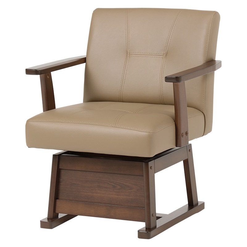 萩原 ダイニングこたつ4点セット 80×80cm ダークブラウン KOT-7311-80+KC-7589 1セット(ご注文単位1セット)【直送品】