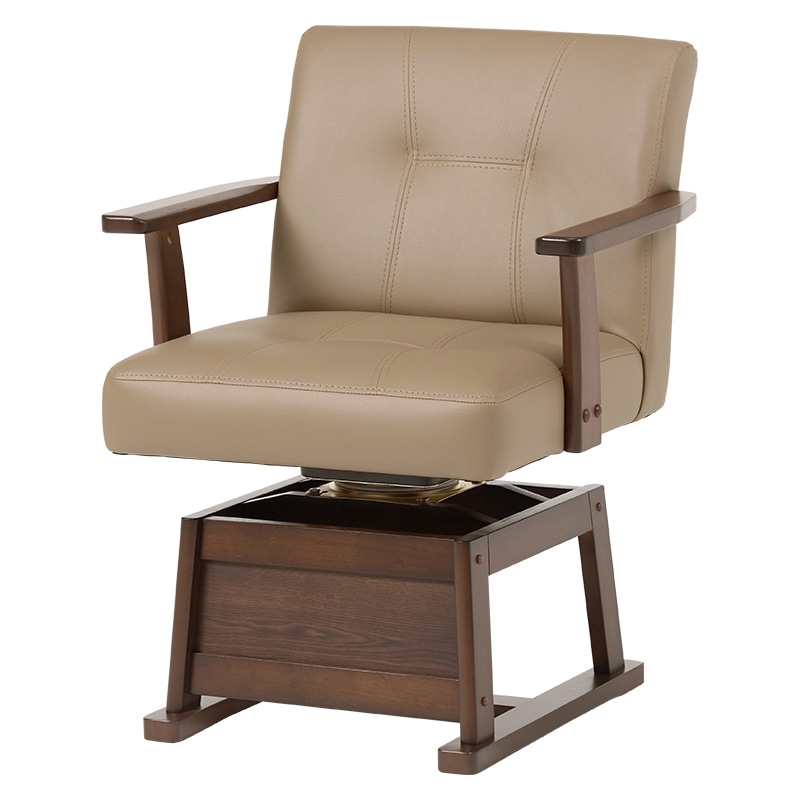 萩原 ダイニングこたつ4点セット 105×80cm ダークブラウン KOT-7311-105+KC-7589 1セット(ご注文単位1セット)【直送品】