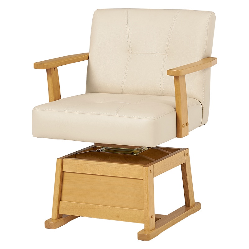 萩原 ダイニングこたつ6点セット 135×80cm ナチュラル KOT-7311-135+KC-7589 1セット(ご注文単位1セット)【直送品】