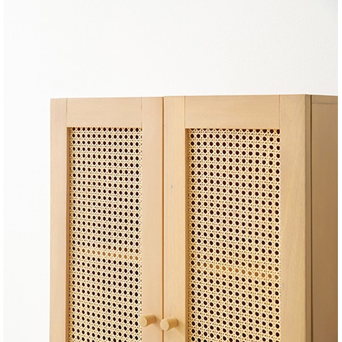 萩原 ラタン調キャビネット  RCC-1240-NA 1台（ご注文単位1台）【直送品】