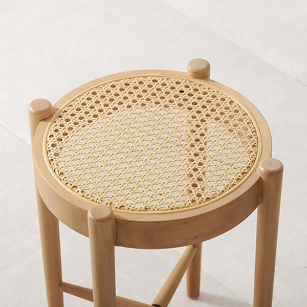 萩原 ラタン調スツール RH-1244-NA 1台(ご注文単位1台)【直送品】