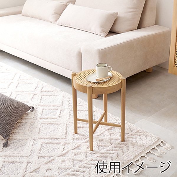 萩原 ラタン調スツール RH-1244-NA 1台(ご注文単位1台)【直送品】